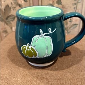 Tag Green Mug with Pumpkin Motif